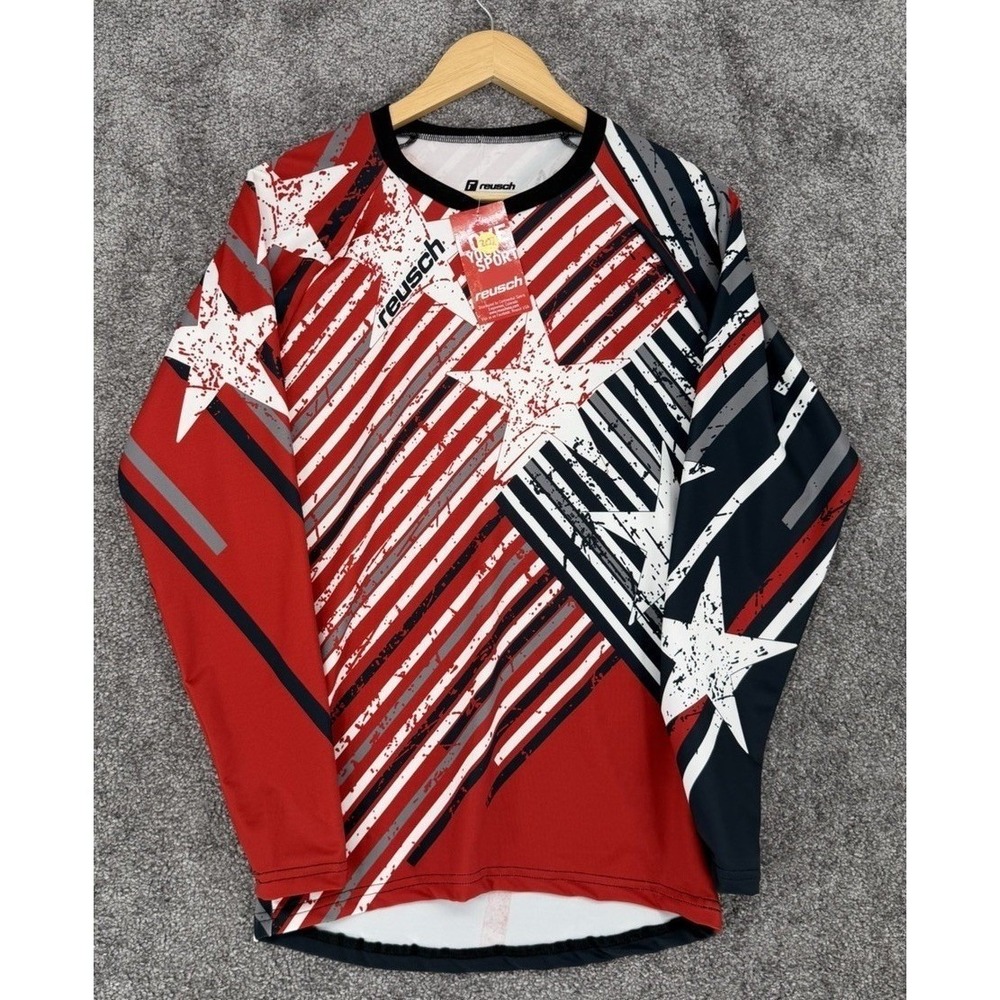 Reusch Patriot II Pro Fit Goalkeeper Jersey USA Made Adult‎ Small Red White Blue